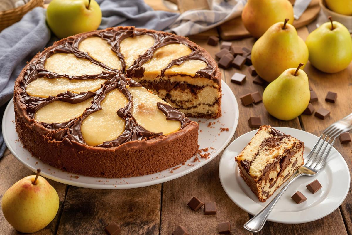 Gâteau poire chocolat thermomix rapide et moelleux