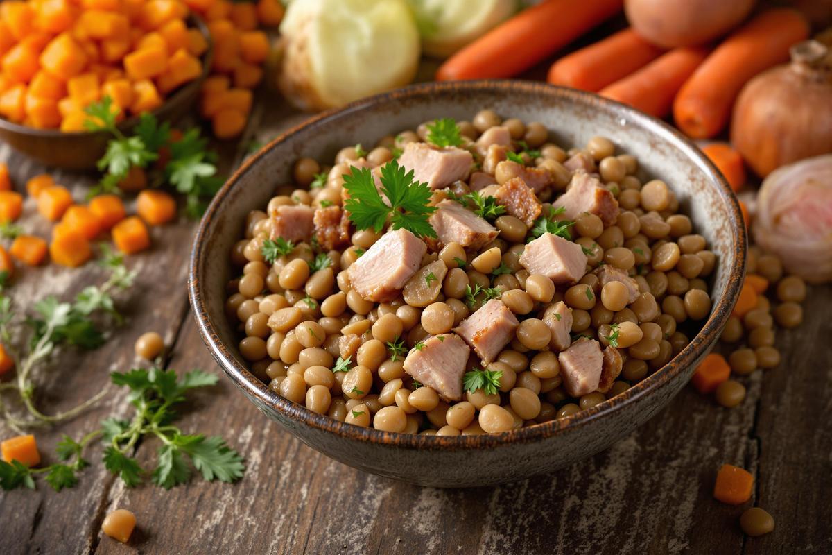 Petit salé aux lentilles thermomix : recette traditionnelle