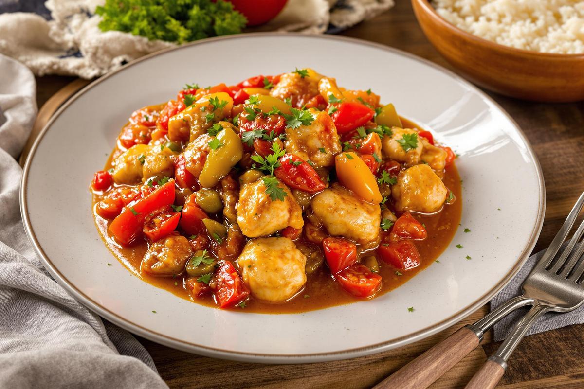 Poulet basquaise thermomix : recette simple et savoureuse