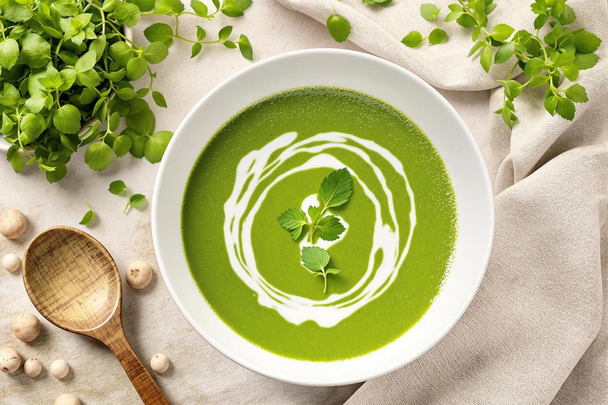 Velouté de cresson Thermomix : recette facile et savoureuse
