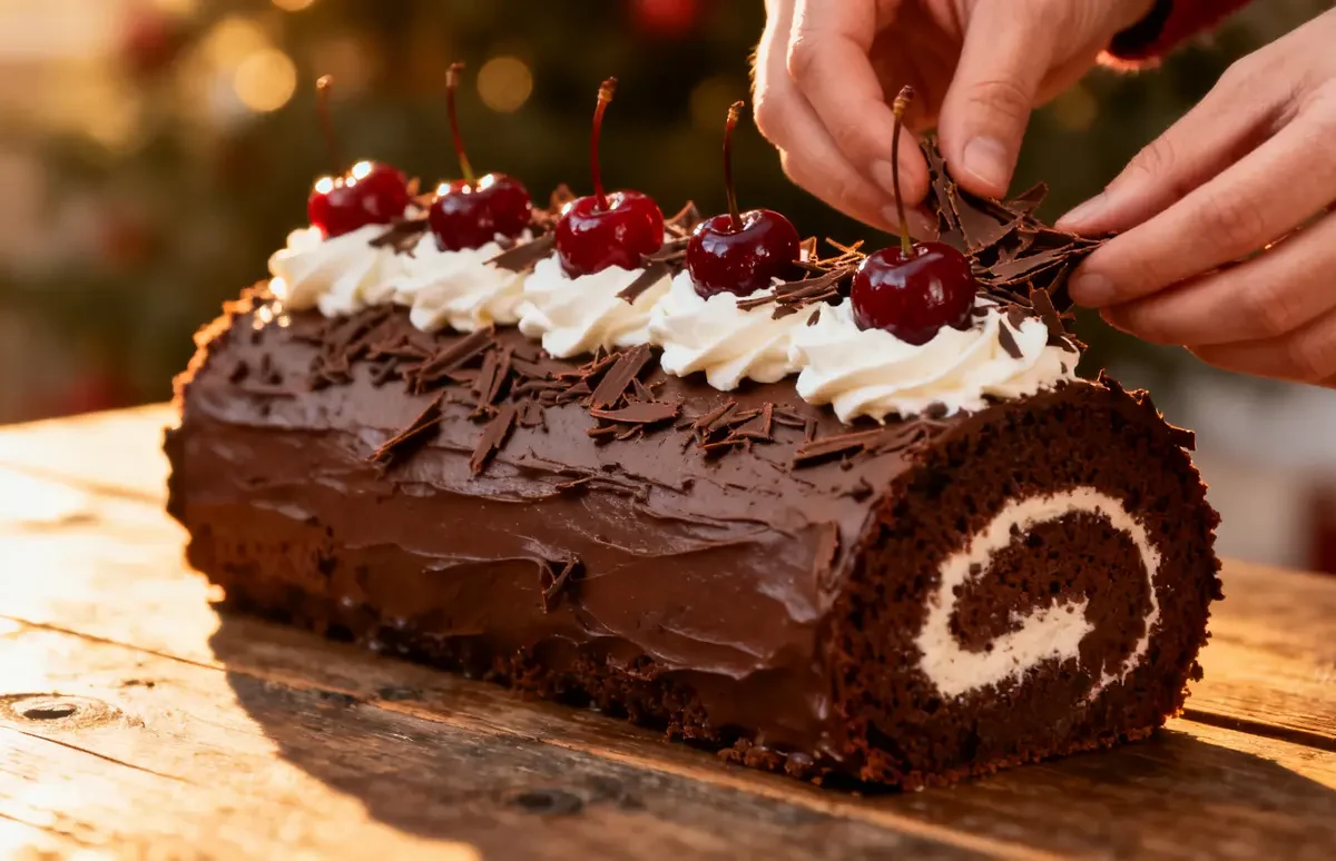 Bûche forêt noire : recette facile et gourmande pour Noël