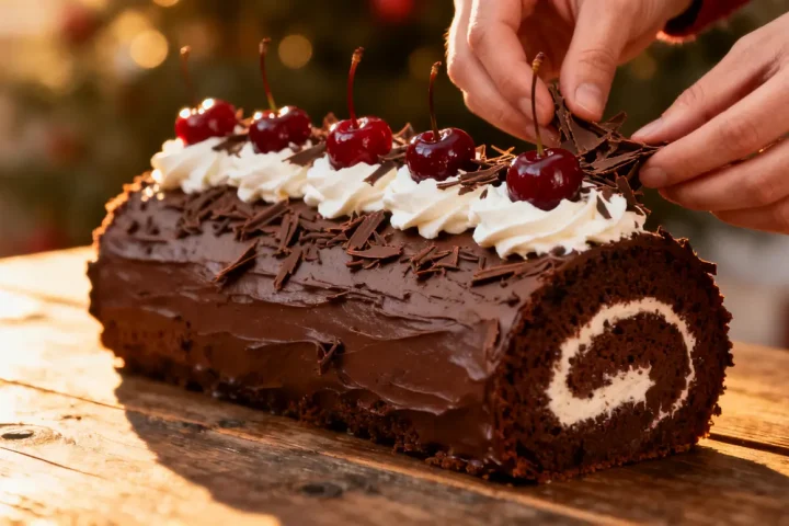 Bûche forêt noire : recette facile et gourmande pour Noël