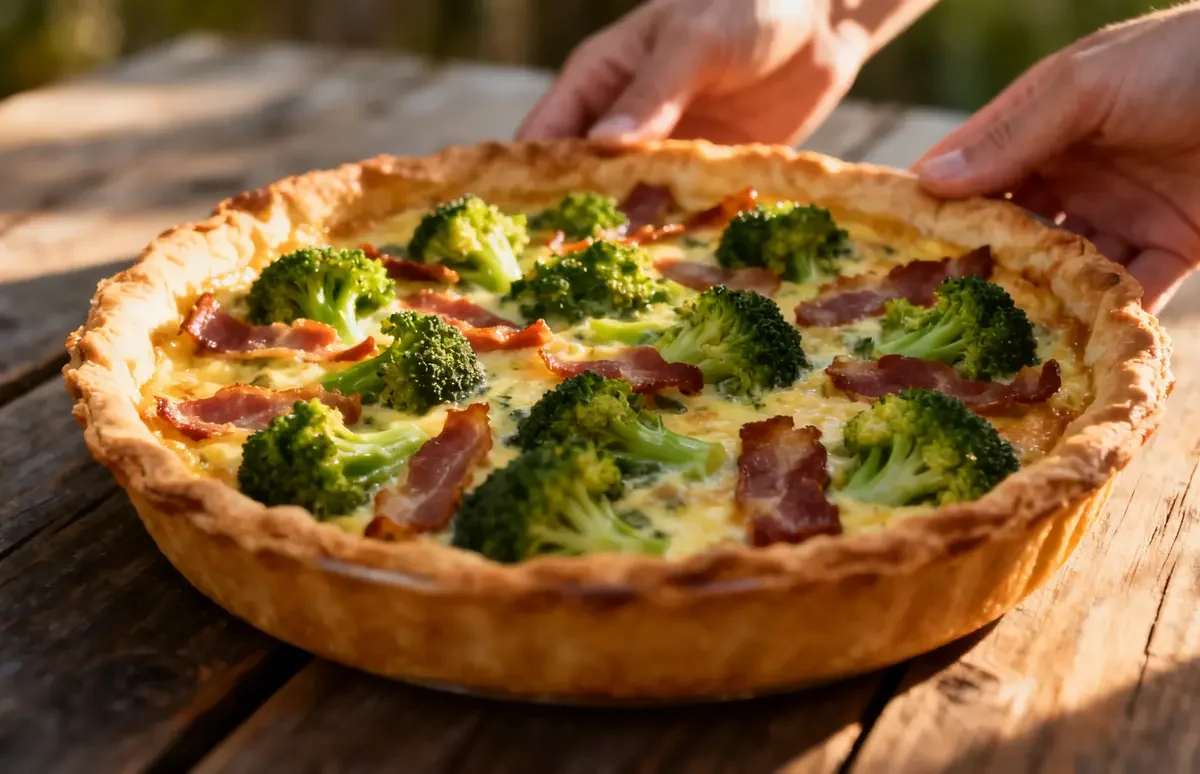 Quiche brocolis lardons : recette simple et rapide à préparer